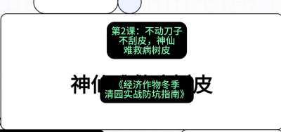 第2节：【物理手段】不动刀子不刮皮，神仙难救病树皮，课程：《经济作物冬季清园&middot;实战防坑指南》#识农AI