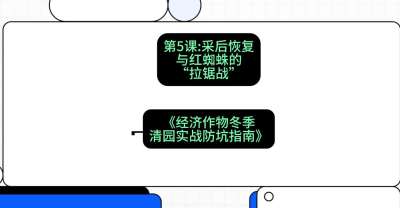 第5节：【柑橘清园】采后恢复与红蜘蛛的&ldquo;拉锯战&rdquo;，课程：《经济作物冬季清园&middot;实战防坑指南》#识农AI