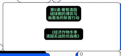 第6节：【葡萄清园】绒球期的博弈与画眉虫的&ldquo;斩首行动&rdquo;，课程：《经济作物冬季清园&middot;实战防坑指南》#识农AI