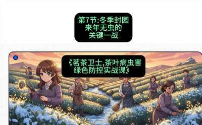 第07节：冬季封园&mdash;&mdash;来年无虫的关键一战，课程：《茗茶卫士&mdash;&mdash;茶叶病虫害绿色防控实战课》#识农AI