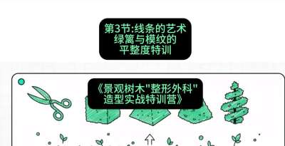 第03节：线条的艺术&mdash;&mdash;绿篱与模纹的平整度特训，课程：《景观树木&ldquo;整形外科&rdquo;造型实战特训营》#识农AI