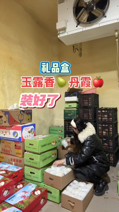 玉露香梨，丹霞苹果礼品盒